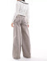 Pimkie acid wash wide leg jeans in grey wash