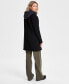 ფოტო #6 პროდუქტის Juniors' Mixed-Media Bibbed Bouclé Coat