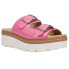 Chinese Laundry Surfs Up Wedge Slip On Womens Pink Casual Sandals SURFSUP-663