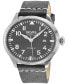 Фото #1 товара Часы Gevril Vaughn Gray Leather 44mm