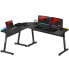 Desk Gaming Huzaro HZ-Hero 6.0 Black RGB Black Steel Carbon fibre 147 x 74 x 112 cm