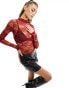 Simmi lace body in red