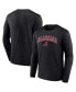 Фото #1 товара Men's Black Alabama Crimson Tide Campus Long Sleeve T-shirt