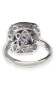 Suzy Levian Sterling Silver Cubic Zirconia Cushion Halo Cocktail Ring