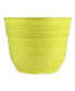 Фото #1 товара Glazed Brushed Happy Large Plastic Planter Bright Yellow 15 Inches