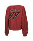 ფოტო #3 პროდუქტის Women's Threads Connor Bedard Red Distressed Chicago Blackhawks Off-Shoulder Name and Number Long Sleeve Cropped V-Neck T-shirt