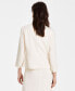 Women's Jacquard Collarless Open Blazer