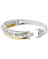 ფოტო #3 პროდუქტის EFFY® Diamond Chain Link Bangle Bracelet (2-1/10 ct. t.w.) in 14k White and Yellow Gold