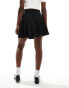 YAS pleated mini skirt in black - BLACK