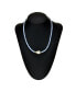 Cultured Baroque Freshwater Cultured Pearl (12-13mm) and Blue Lace Agate (4-5mm) Necklace in 14k Yellow Gold