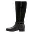 Trotters Larkin Wide Calf T1969-019 Womens Black Leather Knee High Boots