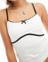 ASOS DESIGN cami top with bow detail in ecru