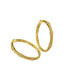 ფოტო #2 პროდუქტის 14k Gold Plated with Cubic Zirconia 3D Textured Bangle Bracelet