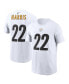 Men's Najee Harris White Pittsburgh Steelers Player Name Number T-shirt