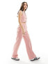 Miss Selfridge co-ord tailored wide leg trouser in Pink 32 - фото #1