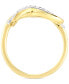 ფოტო #3 პროდუქტის Diamond Interlocking Loop Ring (1/4 ct. t.w.) in 14k Gold-Plated Sterling Silver