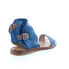 Фото #8 товара Miz Mooz Forge 279051 Womens Blue Leather Hook & Loop Strap Sandals Shoes 6