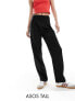 Фото #1 товара ASOS DESIGN Tall formal barrel leg trouser in black