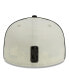 ფოტო #2 პროდუქტის Men's Cream, Black Brooklyn Nets Piping 2-Tone 59FIFTY Fitted Hat