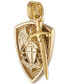 ფოტო #3 პროდუქტის 2-Pc. Set Saint Michael Shield & Sword Amulet Pendants in 14k Gold-Plated Sterling Silver, Created for Macy's