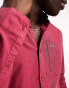 Hollister icon logo long sleeve shirt in red