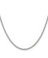 Stainless Steel Polished 2.4mm Rope Chain Necklace