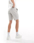 River Island smart textured shorts in light grey