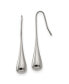 ფოტო #1 პროდუქტის Stainless Steel Polished Shepherd Hook Drop Dangle Earrings