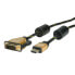 ROLINE 11.04.5896 - 1.5 m - HDMI Type A (Standard) - DVI-D - Male - Male - Straight