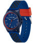 Kids Rider Blue and Black Checkered Print Silicone Strap Watch 36mm