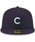 ფოტო #3 პროდუქტის Men's Navy Chicago Cubs Logo White 59FIFTY Fitted Hat