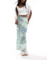 Фото #1 товара ASOS DESIGN mesh maxi skirt in blurred floral