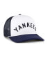 Фото #3 товара Men's White New York Yankees Foam Front Script Trucker Snapback Hat