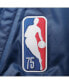 Men's Blue NBA 75th Anniversary Courtside Satin Full-Snap Jacket