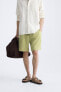 Textured bermuda shorts