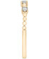 ფოტო #3 პროდუქტის Diamond Beaded Narrow Stack Band (1/10 ct. t.w.) in 10k Gold, Created for Macy's