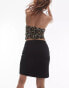 Фото #2 товара Topshop jersey side split mini skirt in black