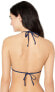 Фото #2 товара Bikini Lab Women's 247523 Triangle Halter Midnight Bikini Top Swimwear Size M