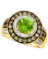 Фото #1 товара Кольцо Le Vian Green Apple Peridot & Diamond Halo, 14k Gold