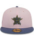Men's Pink, Blue Houston Astros Olive Undervisor 59FIFTY Fitted Hat