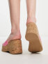 Madden Girl Zaharra cork platform sandal in hot pink