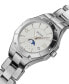 Women's Swiss Be Balmain Moonphase Diamond (1/20 ct. t.w.) Stainless Steel Bracelet Watch 33mm