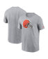 Men's Gray Cleveland Browns Logo Essential T-shirt
