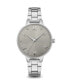 Women's 3 Hands Silver-Tone Stainless Steel Bracelet Watch 32 mm