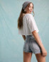 Фото #3 товара Miss Selfridge denim micro short in acid wash