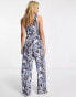 & Other Stories ring detail wide leg jumpsuit in print