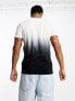 Фото #2 товара Hollister tech mesh applique ombre t-shirt in white/black