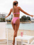 Фото #5 товара South Beach X Miss Molly underwire bikini top in metallic pink