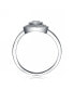 Sterling Silver Clear Round Cubic Zirconia Modern Ring