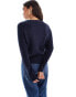 Фото #3 товара Vero Moda round neck knitted jumper in navy melange